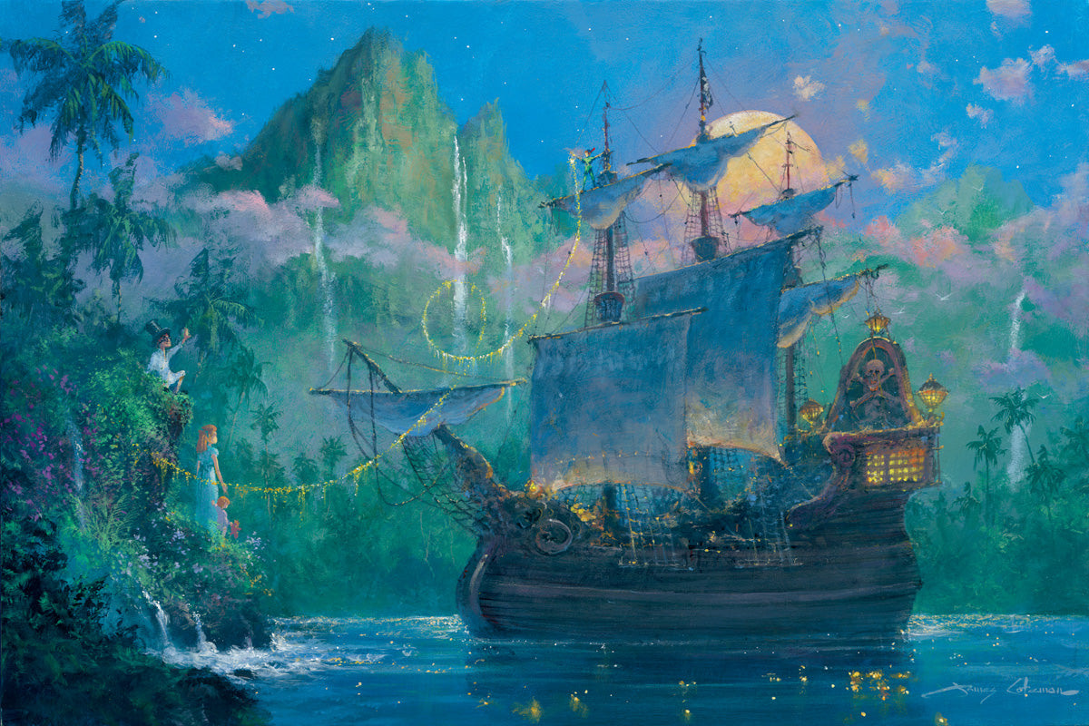 James Coleman Disney "Pan on Board" Limited Edition Canvas Giclee