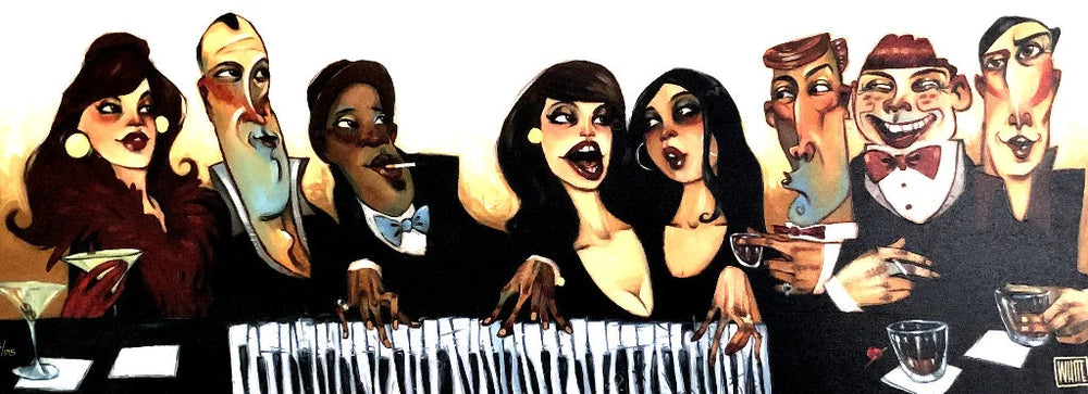 Todd White Passing Notes at a Bar Limited Edition Canvas Giclee