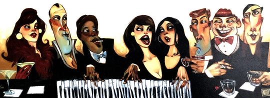 Todd White Passing Notes at a Bar Limited Edition Canvas Giclee