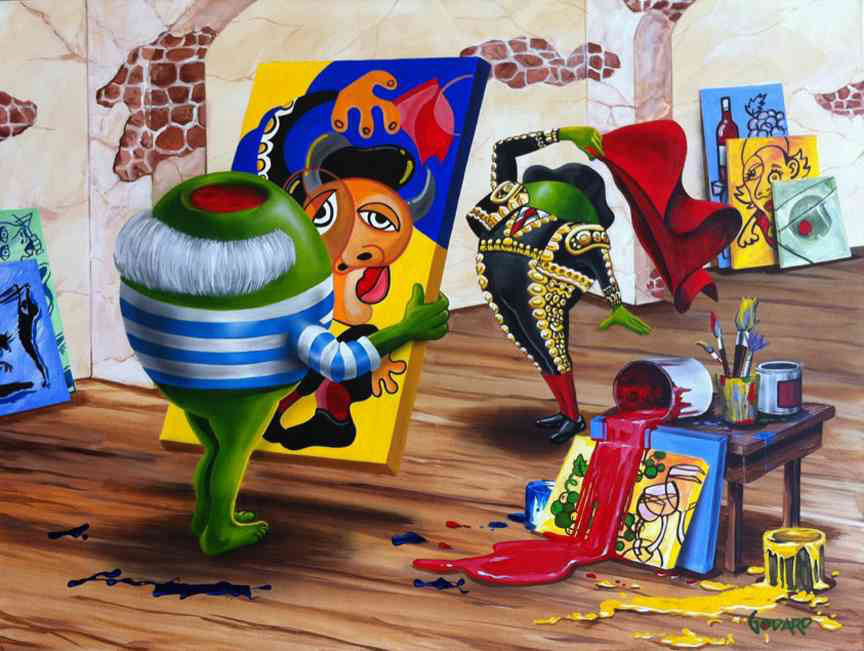 Michael Godard Picasso Limited Edition Canvas Giclee