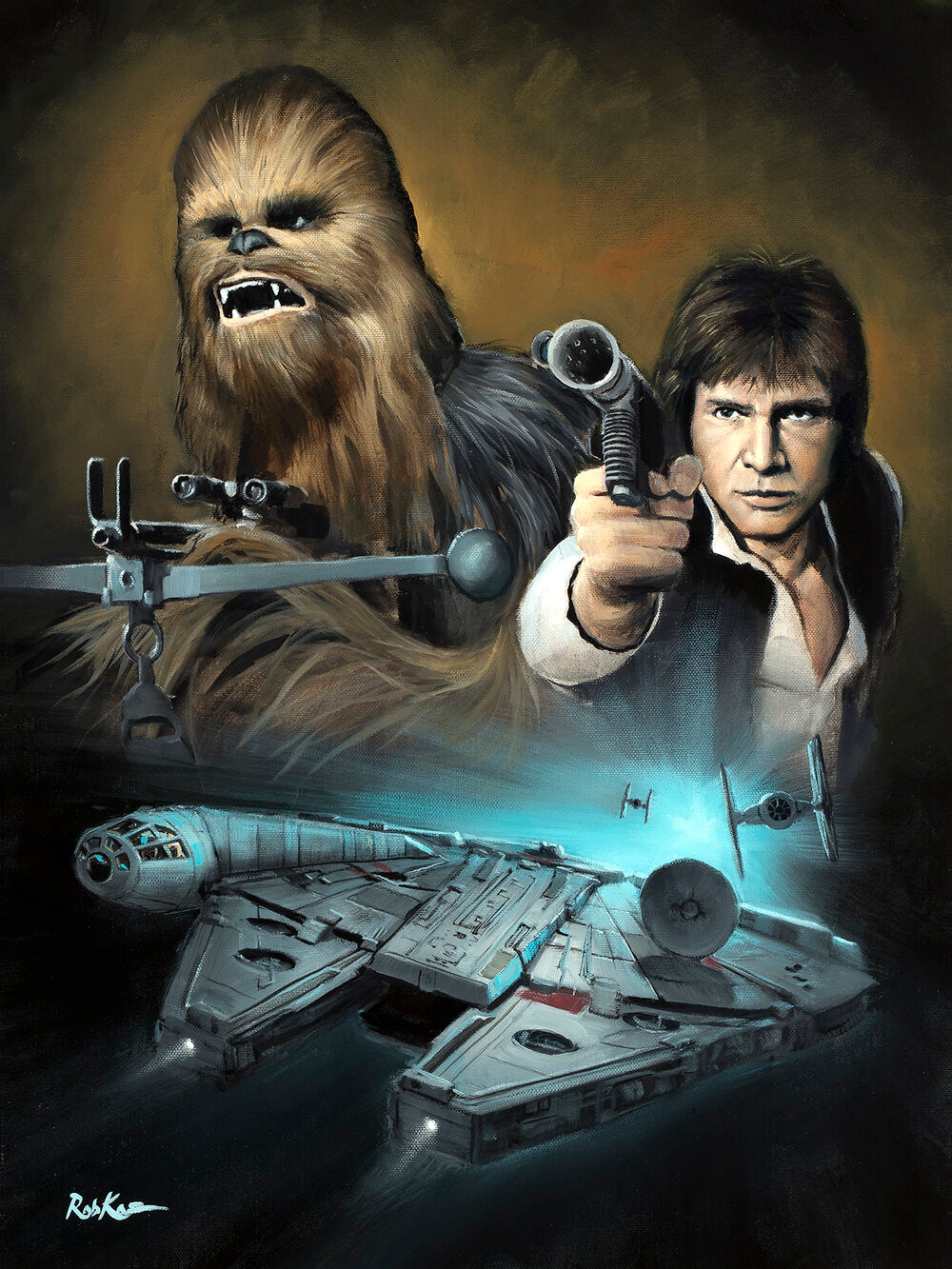 Rob Kaz Star Wars "Wookiee and the Scoundrel" Limited Edition Canvas Giclee