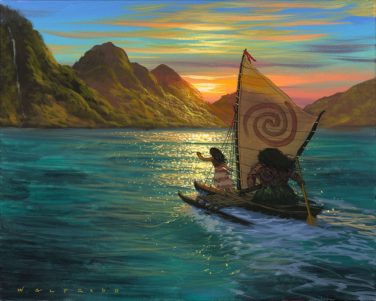 Walfrido Garcia Disney "Sailing Into the Sun" Limited Edition Canvas Giclee