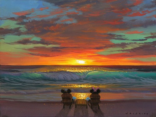Walfrido Garcia Disney Sharing a Sunset Limited Edition Canvas Giclee