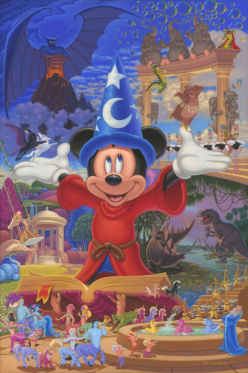 Manuel Hernandez Disney "Story of Music and Magic" Limited Edition Canvas Giclee