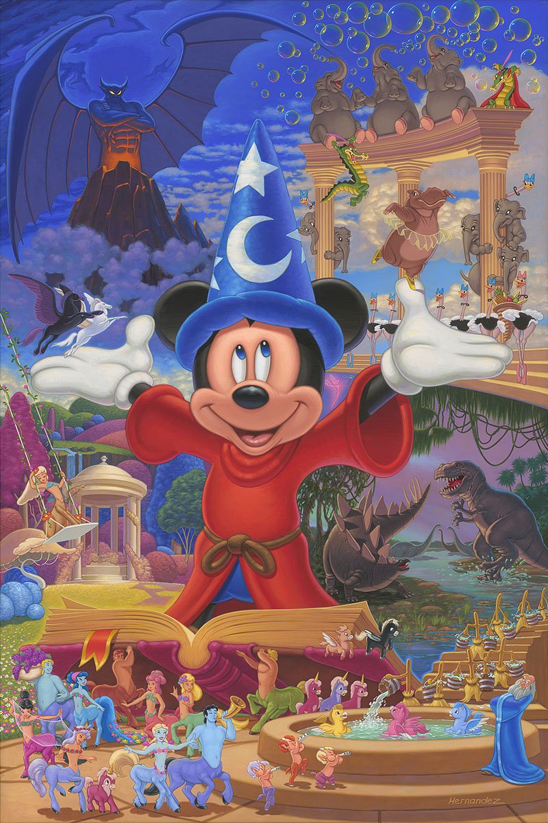 Manuel Hernandez Disney Story of Music and Magic Limited Edition Canvas Giclee