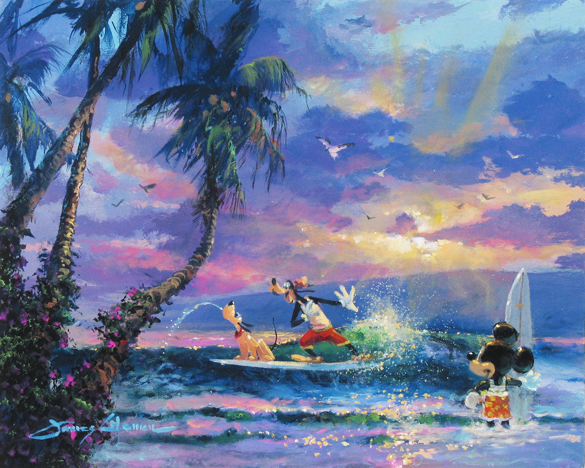 James Coleman Disney "Summer Escape" Limited Edition Canvas Giclee