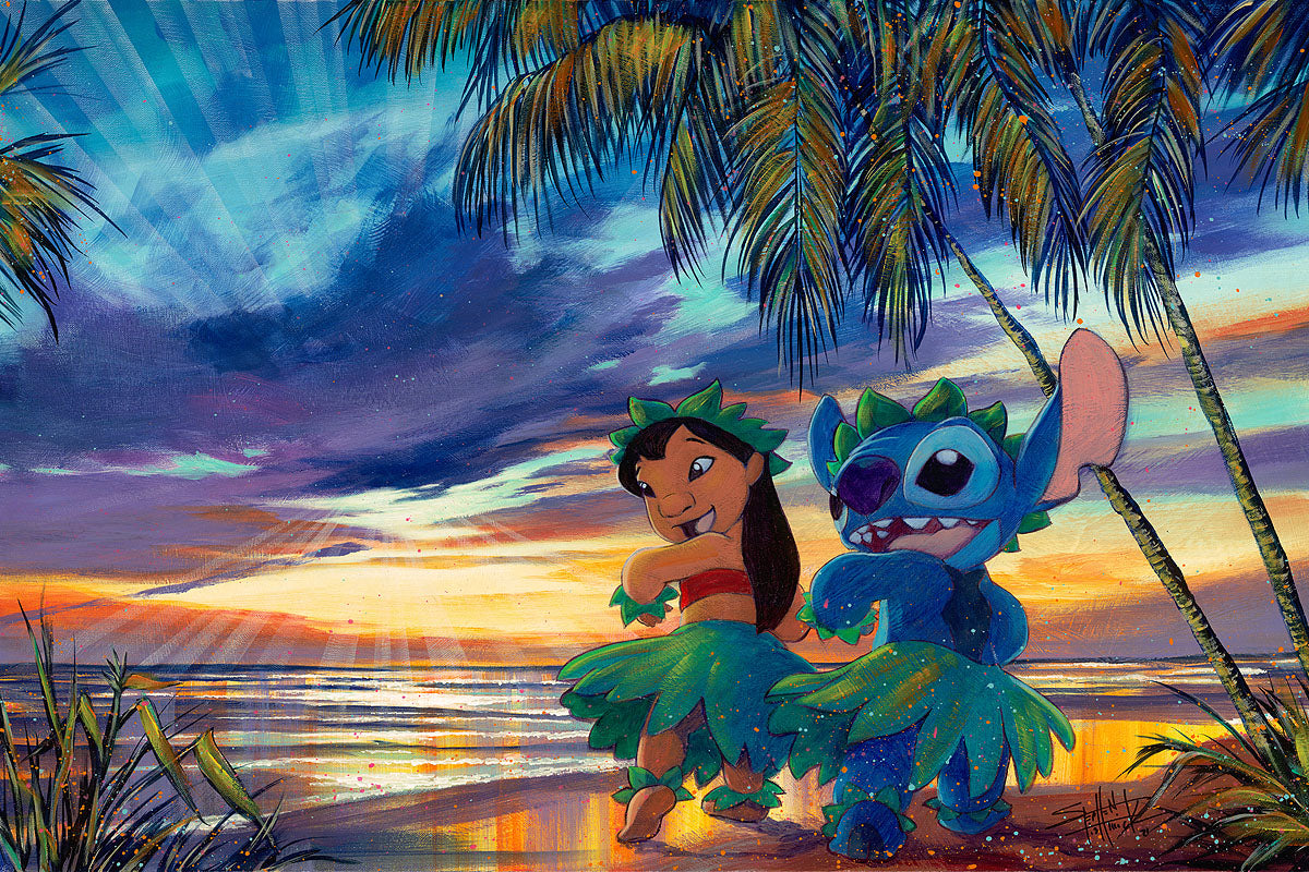 Stephen Fishwick Disney Sunset Salsa Limited Edition Canvas Giclee