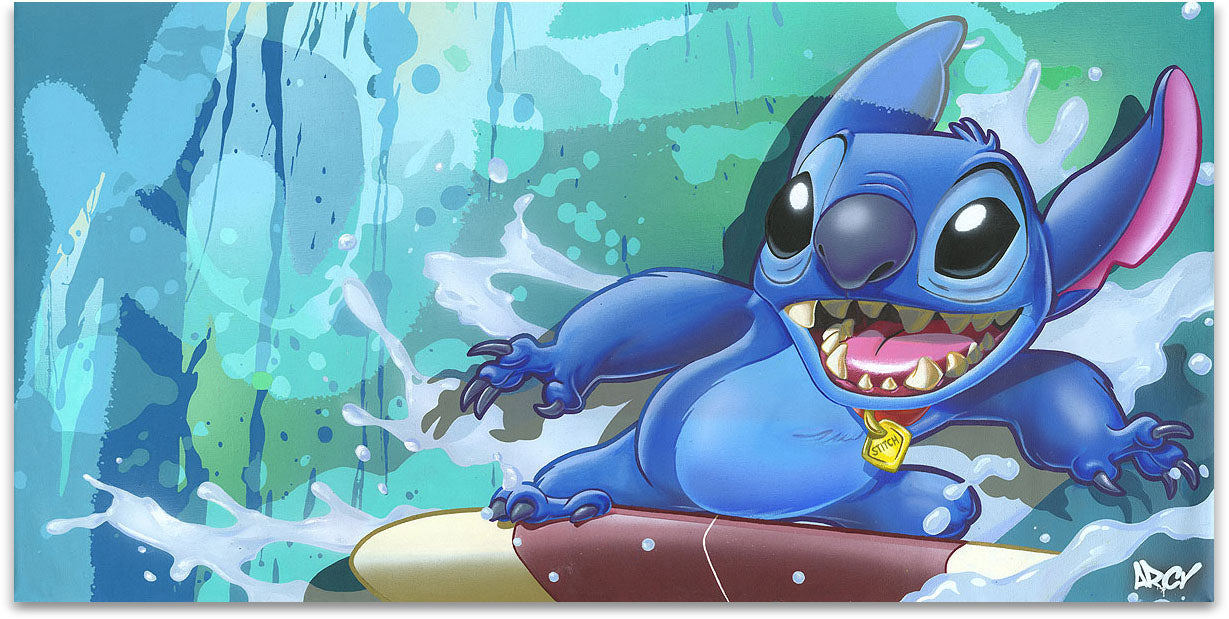 Arcy Disney "Surf Rider Stitch" Limited Edition Canvas Giclee