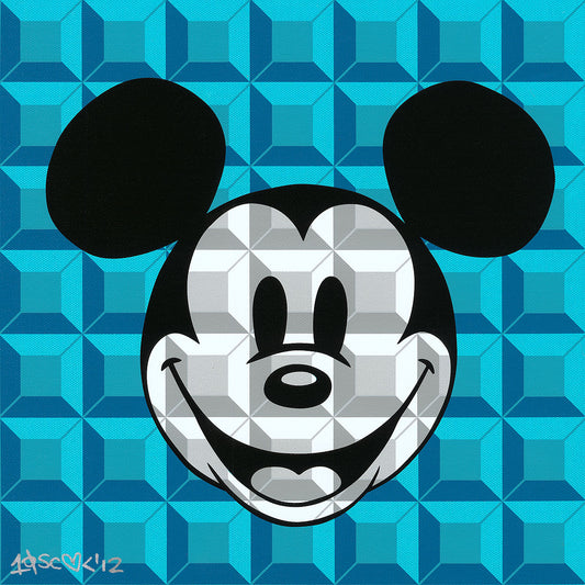 Tennessee Loveless Disney "8 Bit-Block Mickey" Limited Edition Serigraph on Canvas