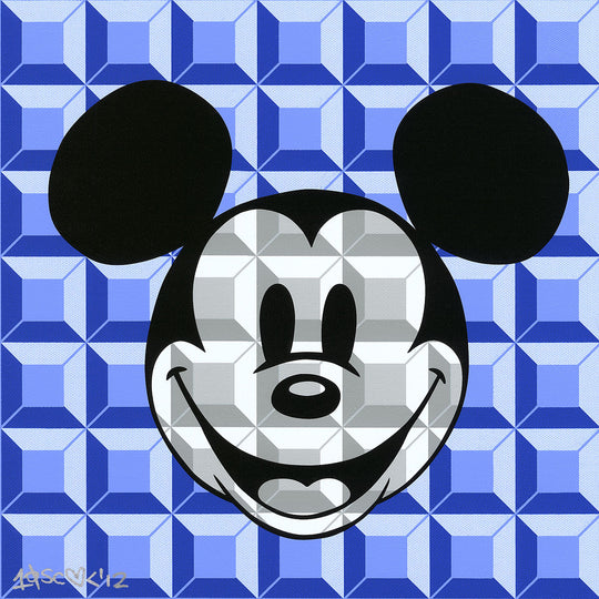 Tennessee Loveless Disney "8 Bit-Block Mickey" Limited Edition Serigraph on Canvas