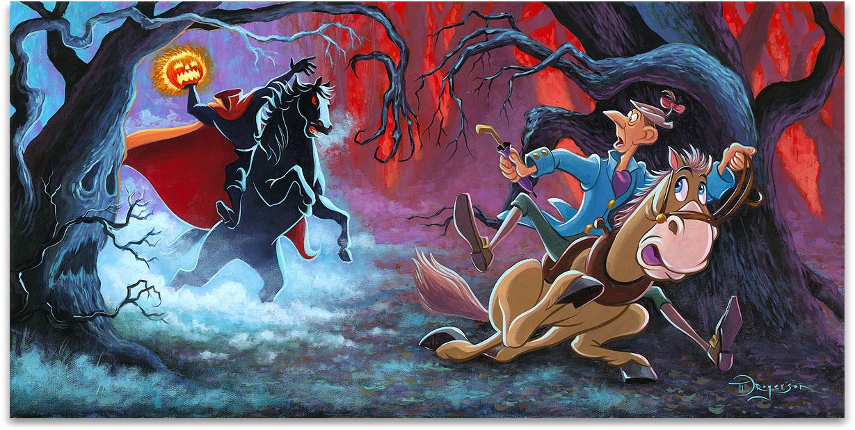 Tim Rogerson Disney "The Witching Hour" Limited Edition Canvas Giclee