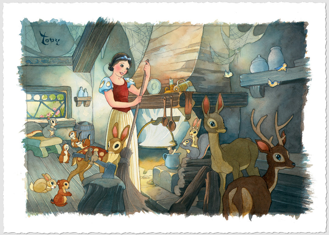 Toby Bluth Disney Tidying Up Limited Edition Paper Giclee