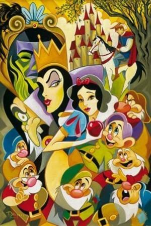 Tim Rogerson Disney The Enchantment of Snow White Limited Edition Canvas Giclee
