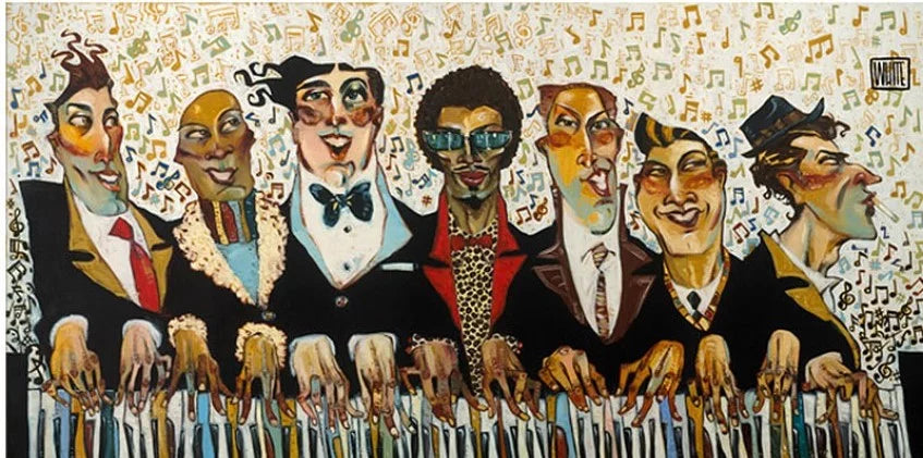 Todd White Colorful Keys Limited Edition Canvas Giclee