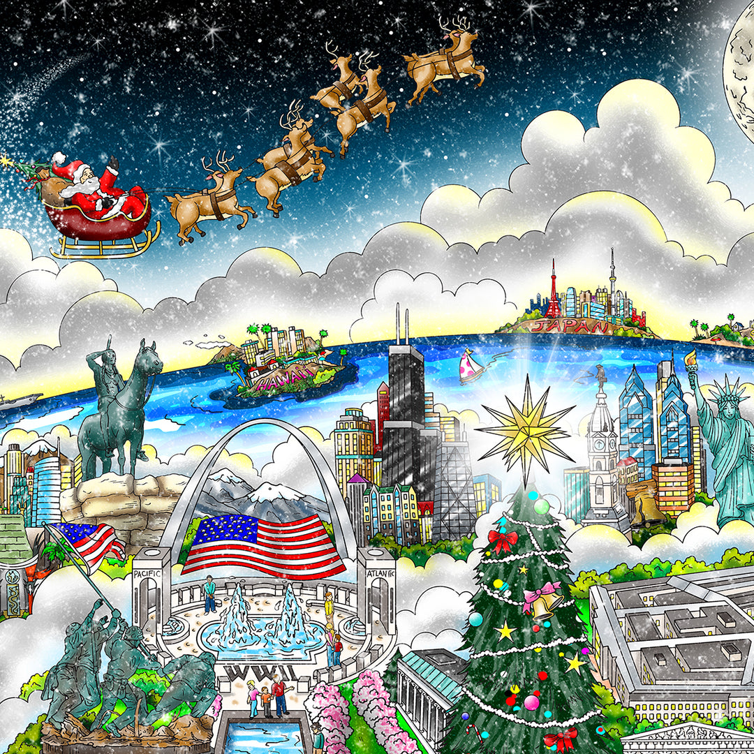 Charles Fazzino 75 Years of Toys for Tots 3D Limited Edition Mixed-Media on Paper