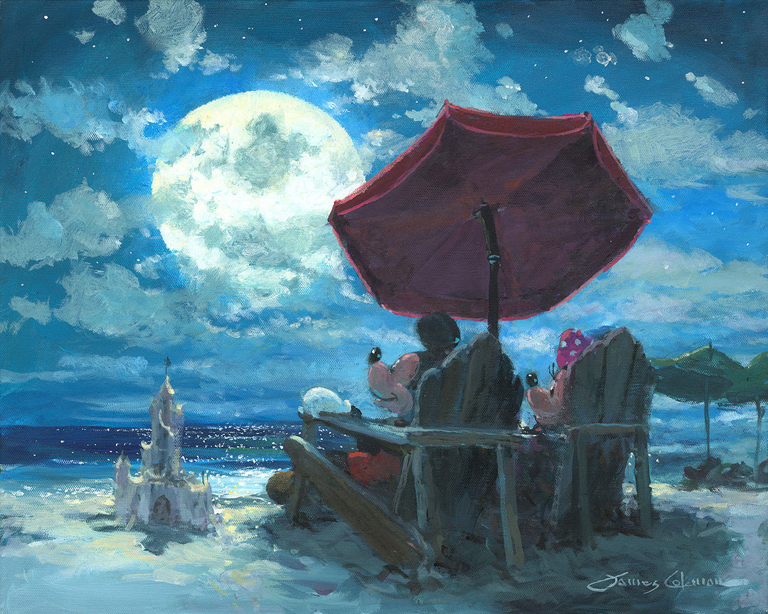James Coleman Disney Under the Moonlight Limited Edition Canvas Giclee