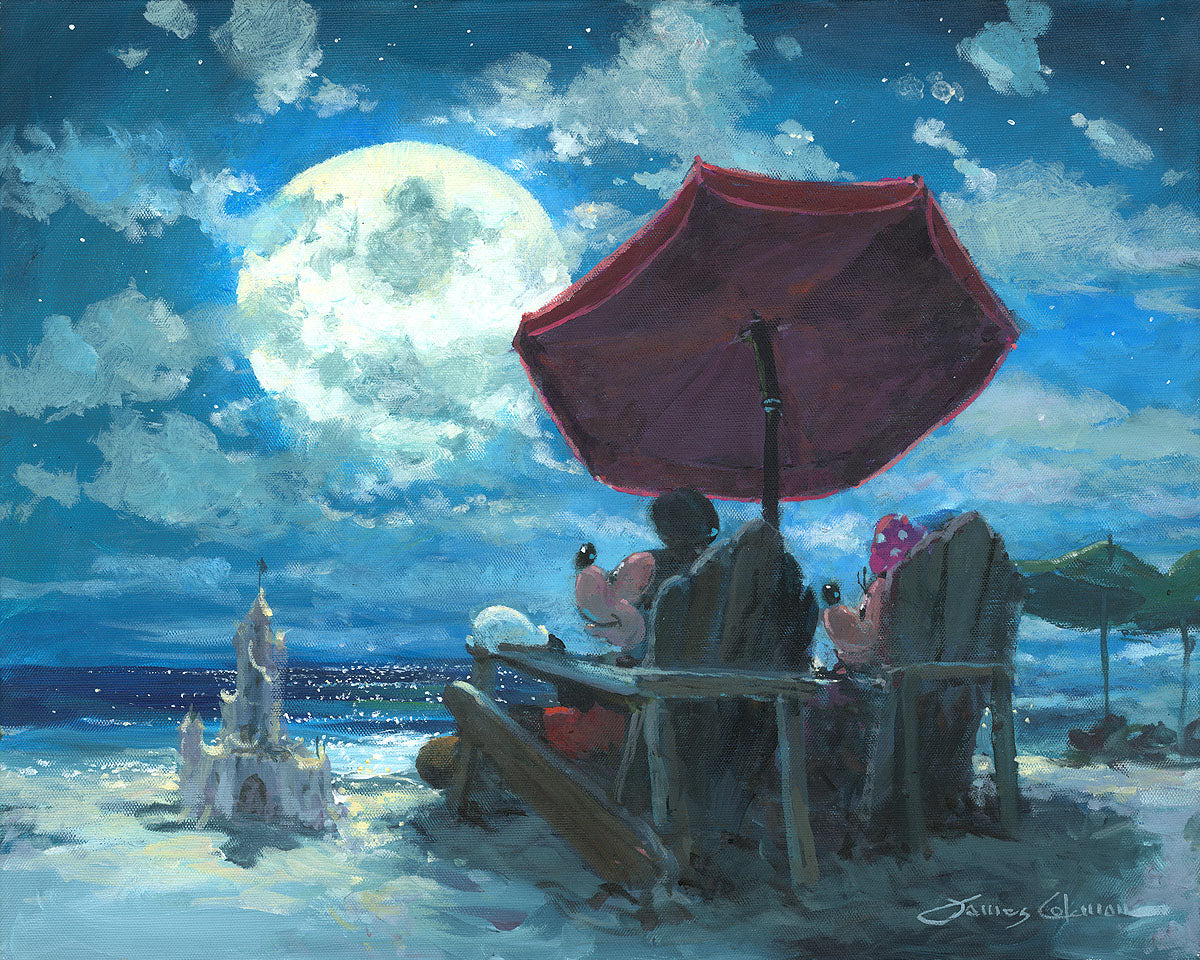 James Coleman Disney Under the Moonlight Limited Edition Canvas Giclee