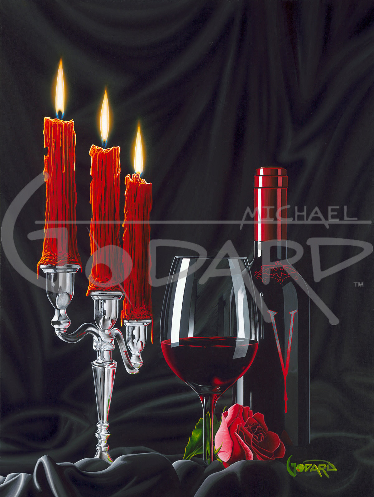 Michael Godard "Vampire Wine" Limited Edition Canvas Giclee