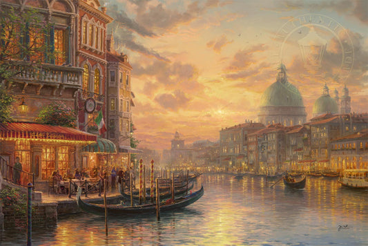 Thomas Kinkade Studios "Venetian Café" Limited Edition Canvas Giclee