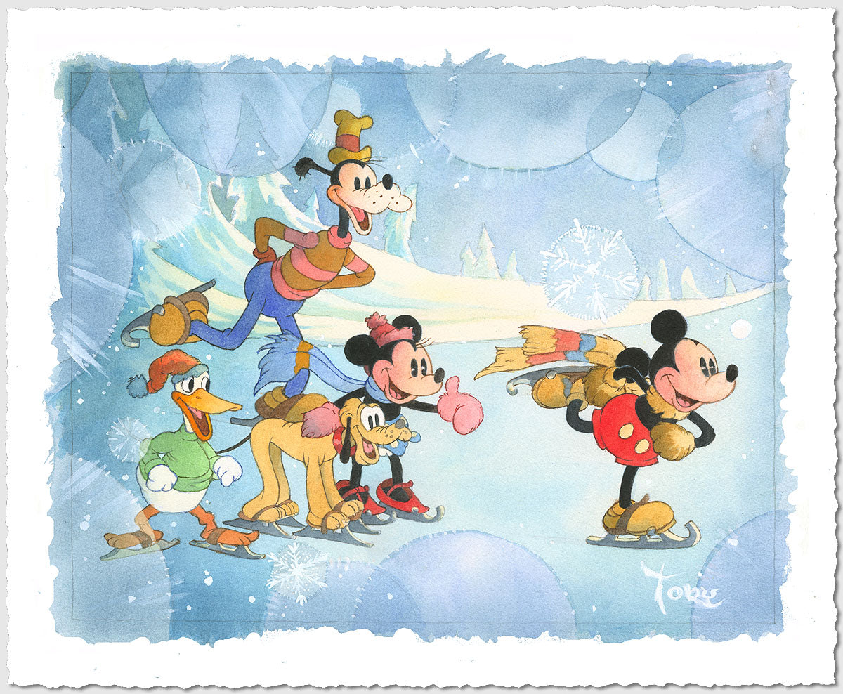 Toby Bluth Disney "Winter Wonderland" Limited Edition Paper Giclee