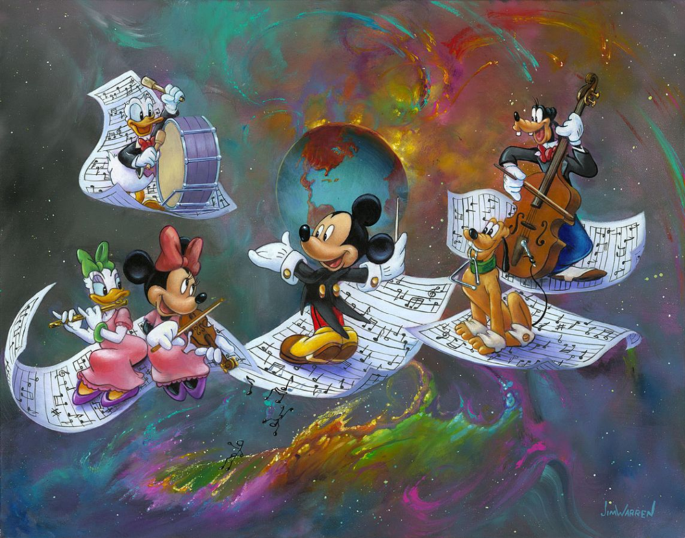 Jim Warren Disney A Universe of Music Limited Edition Canvas Giclee