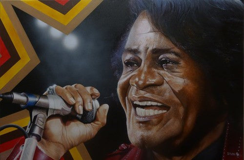 Stickman I Got Soul and I'm Super Bad (James Brown) Limited Edition Canvas Giclee