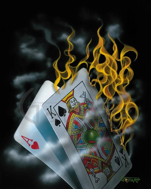 Michael Godard "Burning Blackjack" Limited Edition Mural