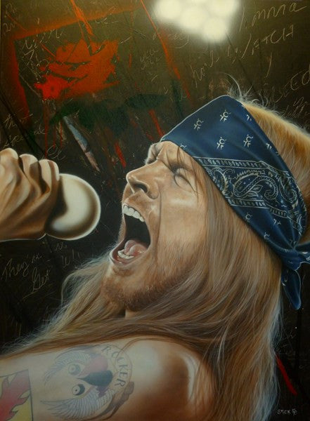 Stickman Stickman I Wanna Watch You Bleed (Axl Rose) Limited Edition Canvas Giclee