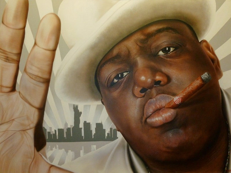 Stickman Hard To Creep Them Brooklyn Streets (Biggie Smalls) Limited Edition Canvas Giclee