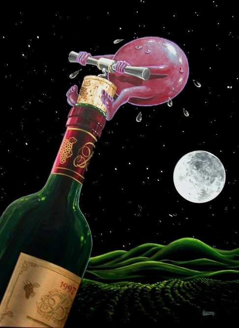 Michael Godard "Something to Wine About" Limited Edition Canvas Giclee
