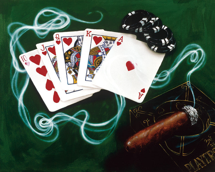 Michael Godard Royal Flush Limited Edition Canvas Giclee