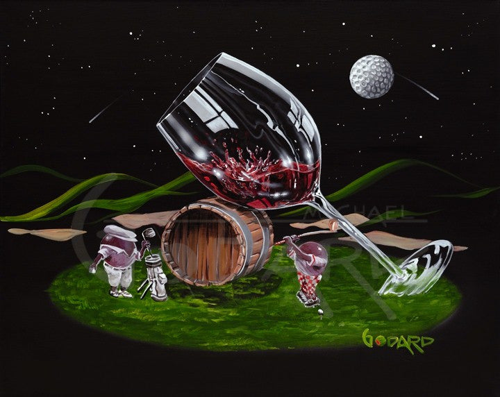 Michael Godard "Moonlight Golf" Limited Edition Canvas Giclee