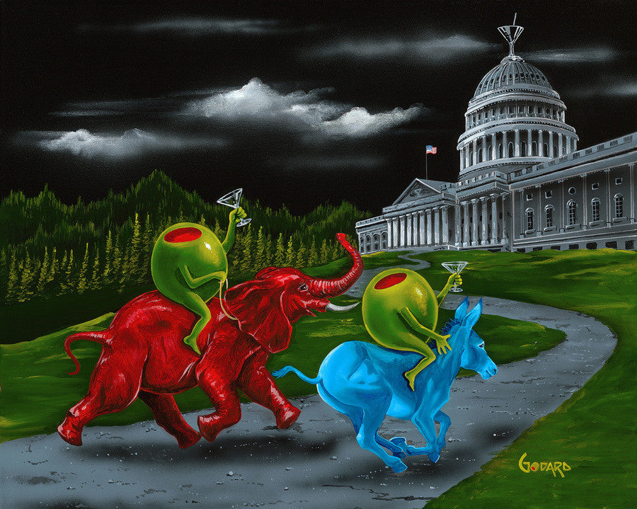 Michael Godard Political Party Animal Limited Edition Canvas Giclee