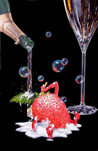 Michael Godard "Bubbly Bath" Limited Edition Canvas Giclee