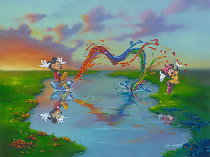 Jim Warren Disney "A Message to Minnie" Limited Edition Canvas Giclee