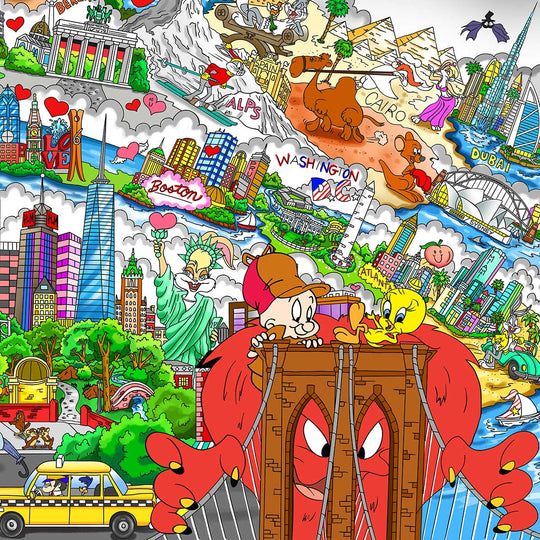 Charles Fazzino It’s a Looney World 3D Limited Edition Silkscreen on Paper