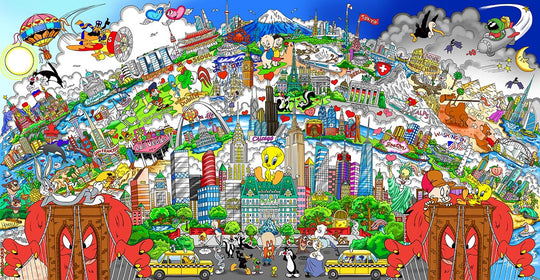 Charles Fazzino It’s a Looney World 3D Limited Edition Silkscreen on Paper