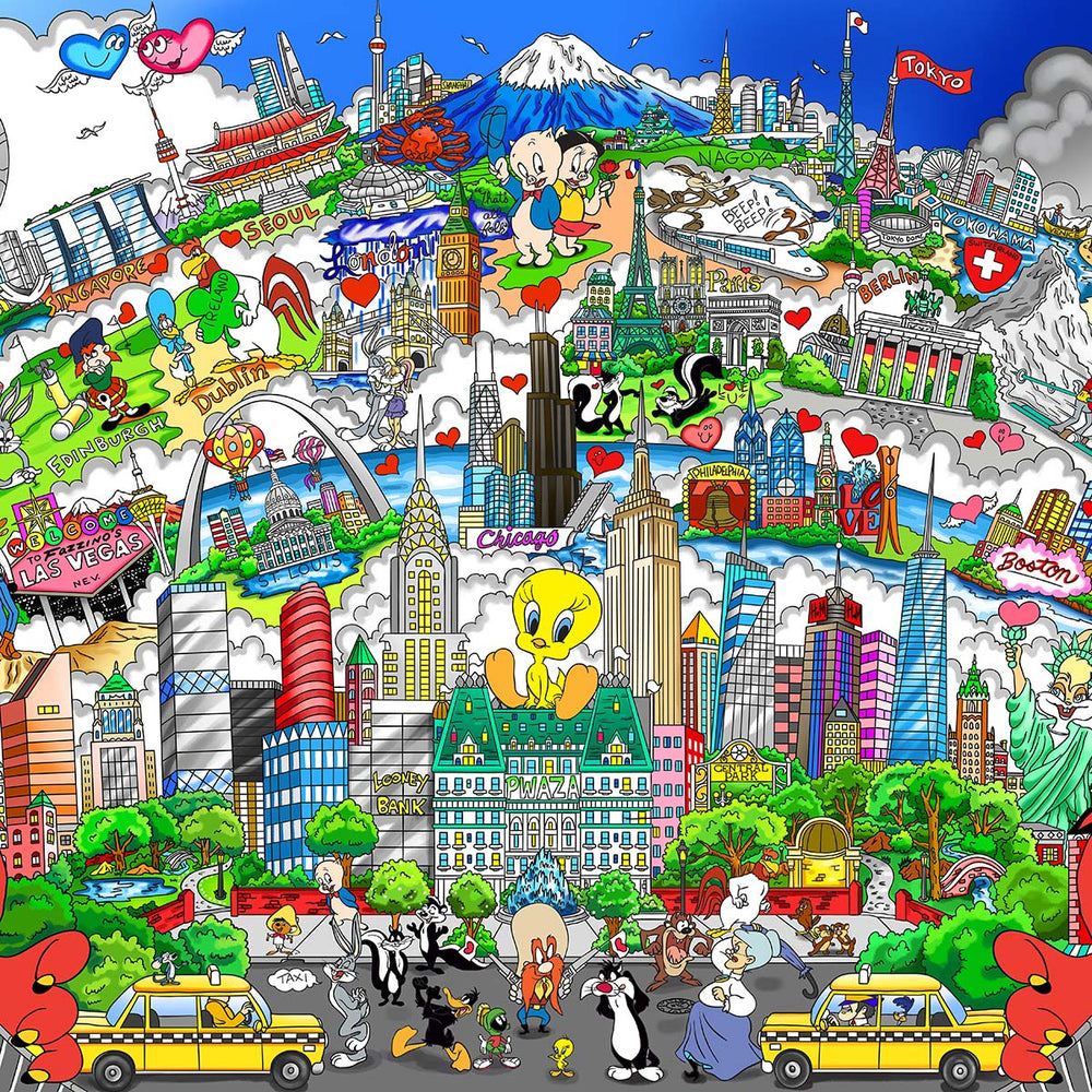 Charles Fazzino It’s a Looney World 3D Limited Edition Silkscreen on Paper