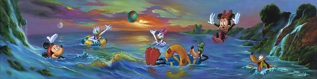 Jim Warren Disney A Swim in the Sea Limited Edition Canvas Giclee