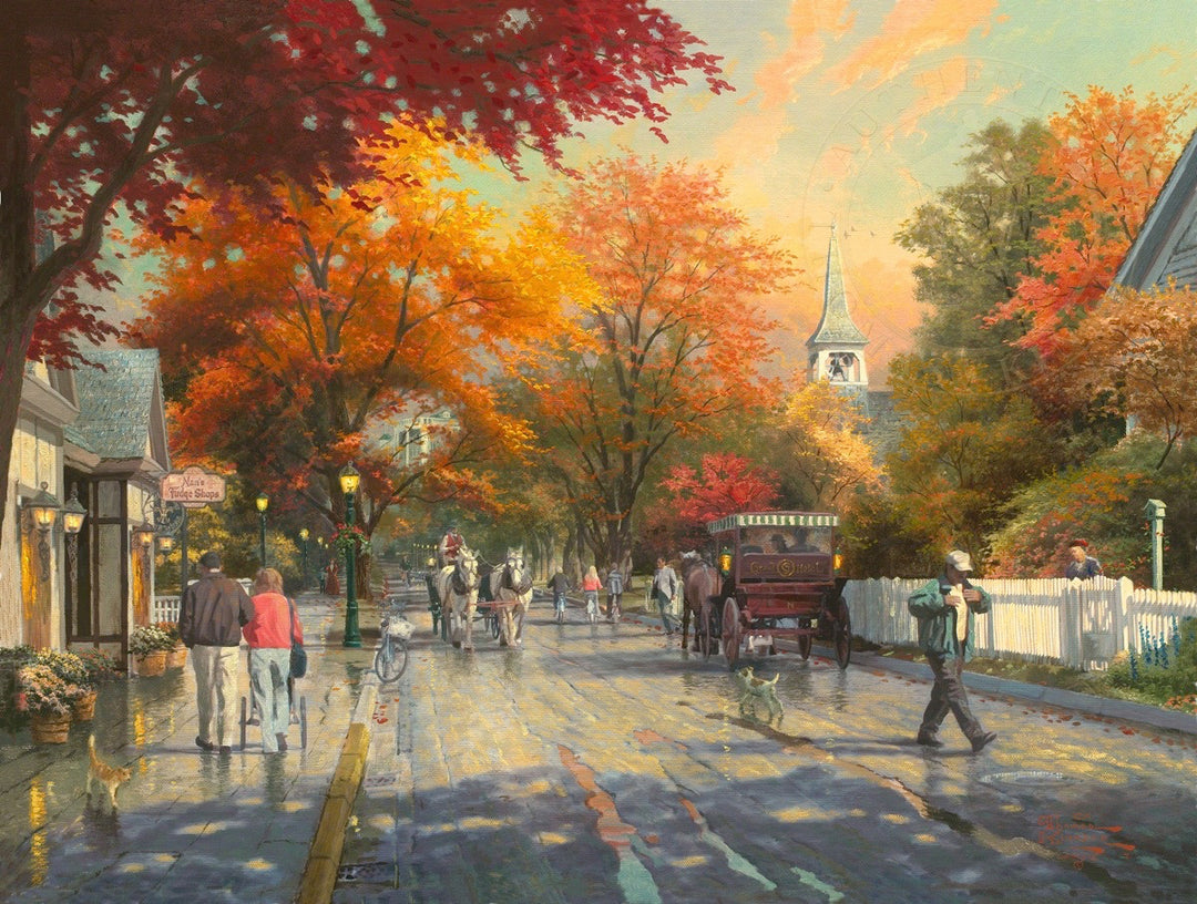Thomas Kinkade Autumn on Mackinac Island Limited Edition Canvas Giclee