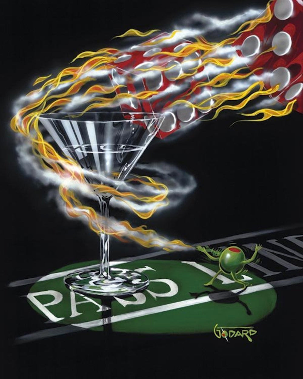 Michael Godard "Burning It Up" Limited Edition Canvas Giclee