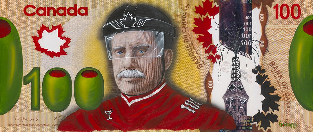 Michael Godard $100 Bill Canada on Ice Limited Edition Canvas Giclee