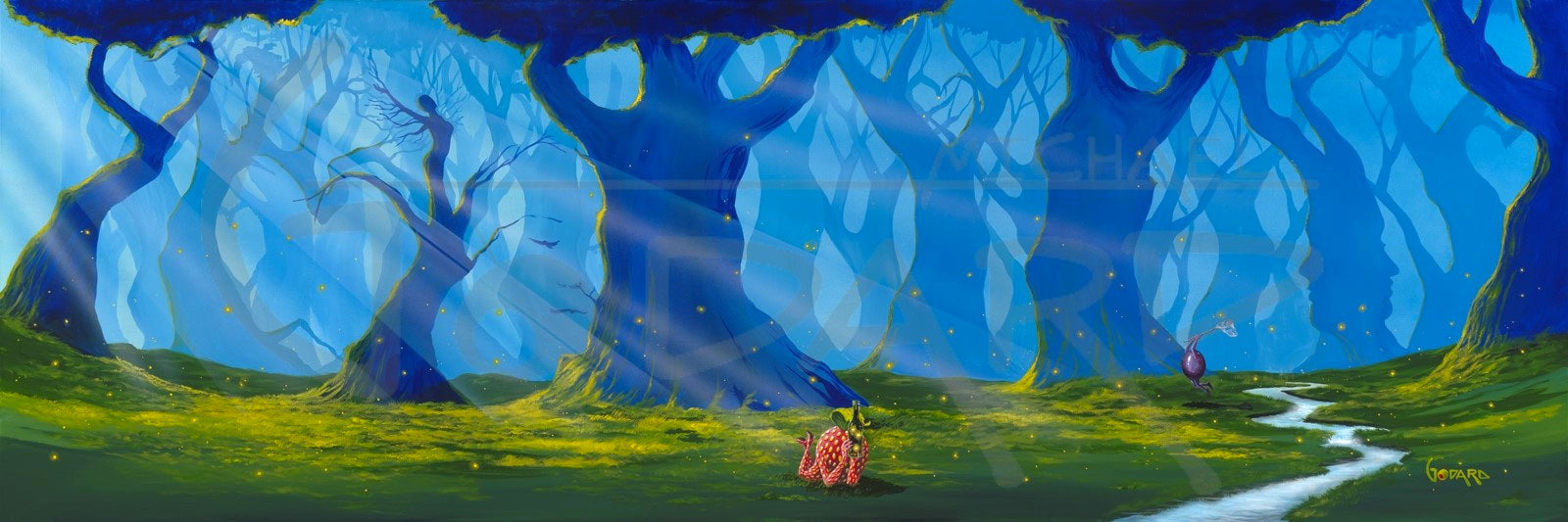 Michael Godard Chasing Fireflies Limited Edition Canvas Giclee