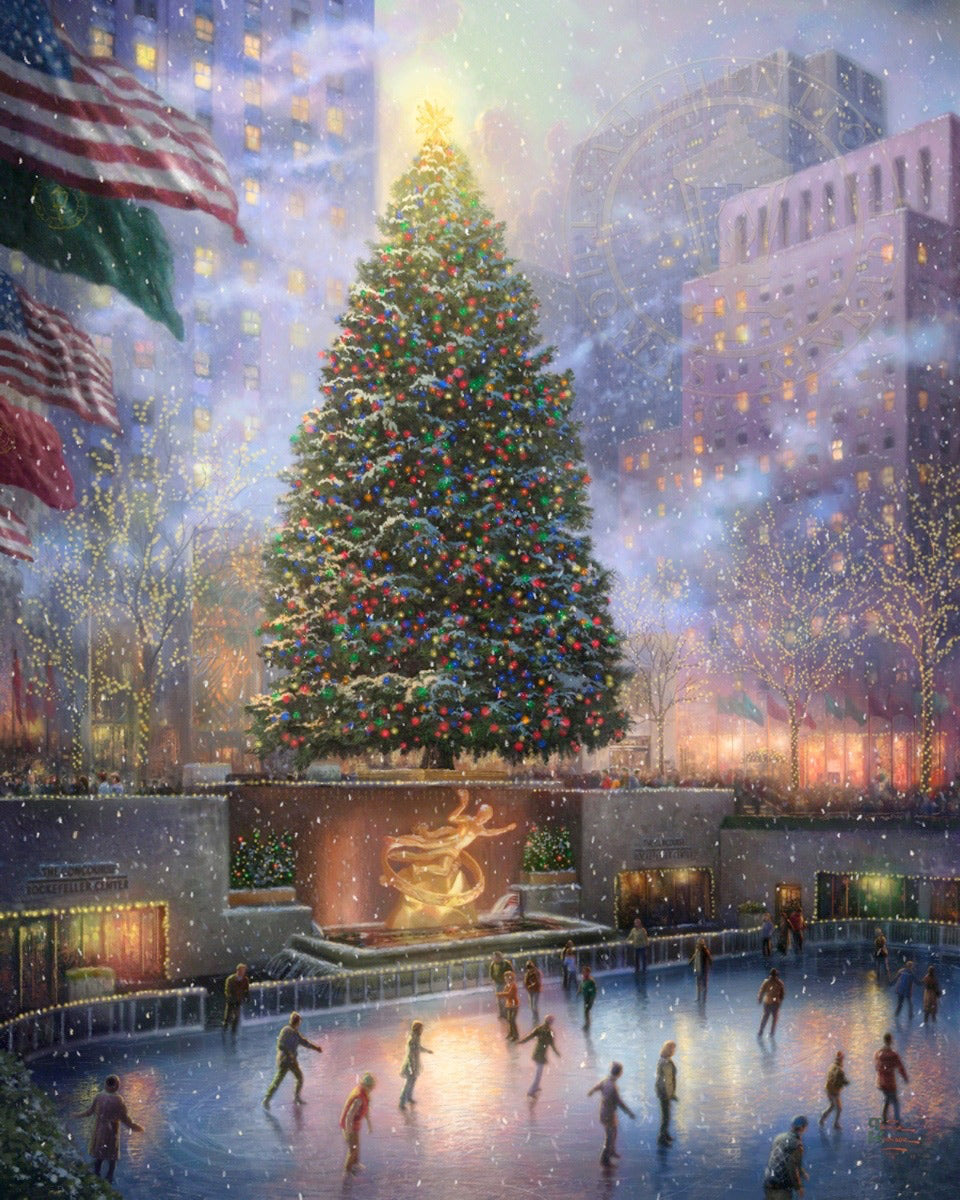 Thomas Kinkade Studios Christmas in New York Limited Edition Canvas Giclee
