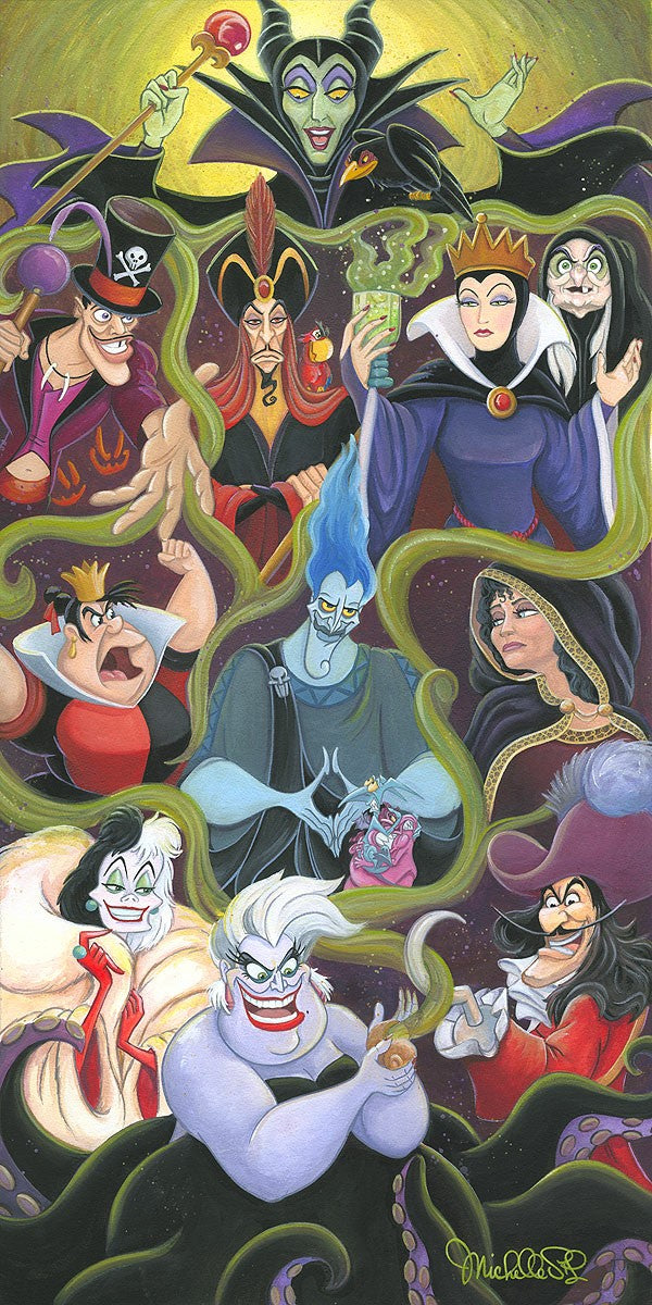 Michelle St. Laurent Disney Collection of Villains Limited Edition Canvas Giclee