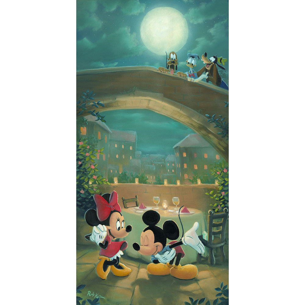Rob Kaz Disney Cuisine For Two Limited Edition Canvas Giclee