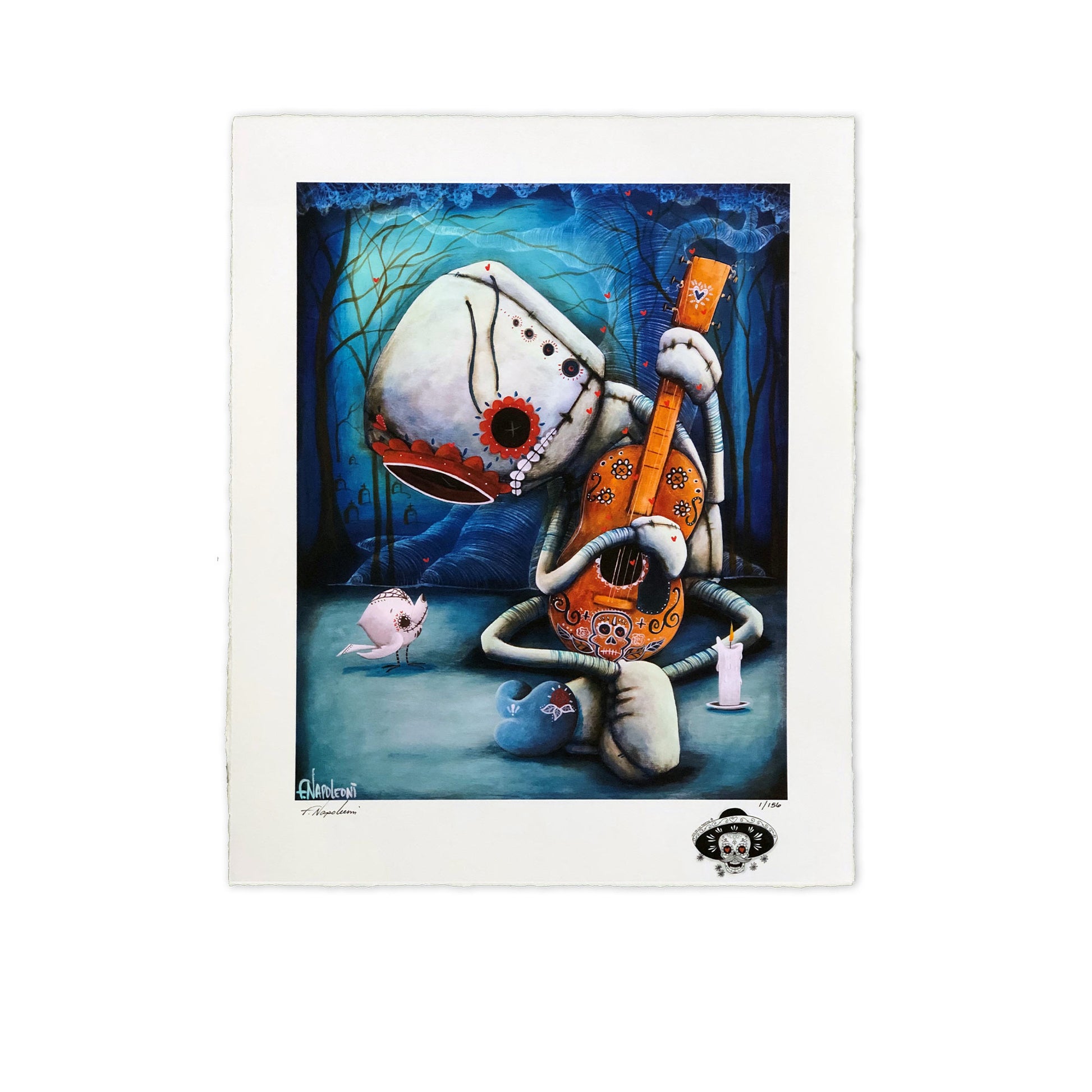 Fabio Napoleoni "Day of the Dead" Playing on my Heartstrings Remix Limited Edition Paper Giclee