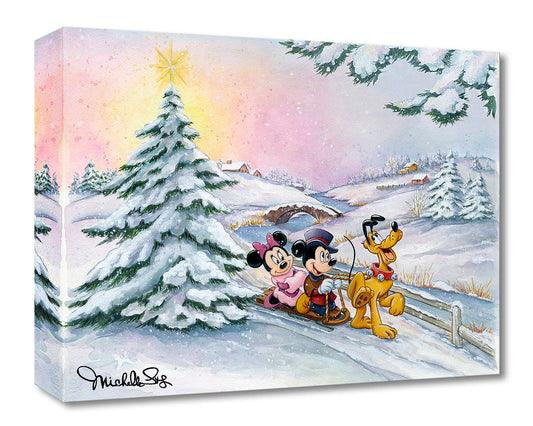 Michelle St. Laurent Disney "Winter Sleigh Ride" Limited Edition Canvas Giclee