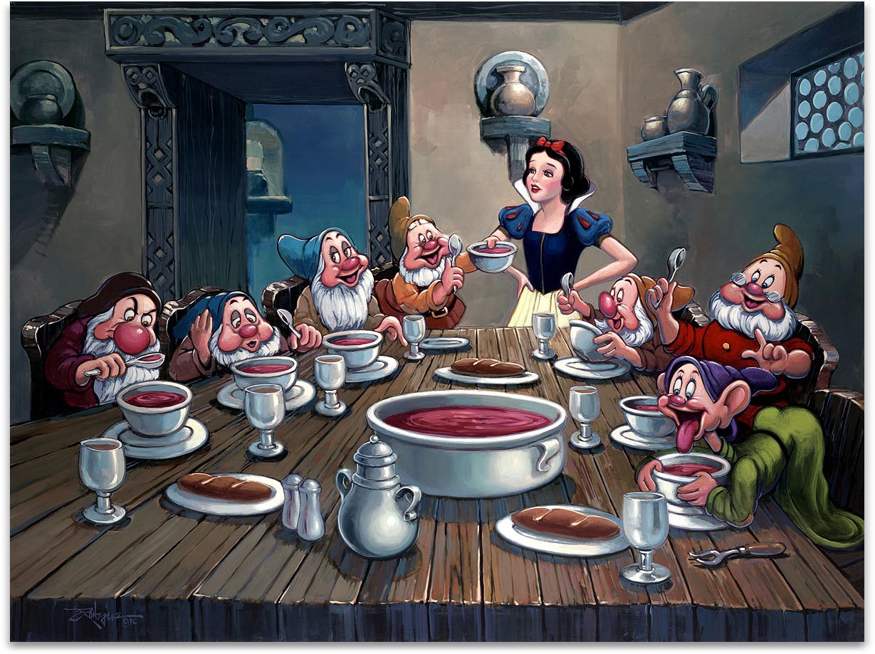 Rodel Gonzalez Disney "Soup for Seven" Limited Edition Canvas Giclee