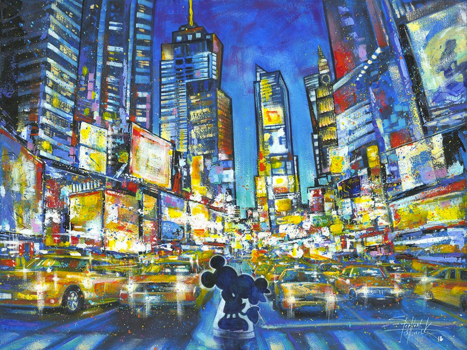 Stephen Fishwick Disney "You, Me and the City" Limited Edition Canvas Giclee